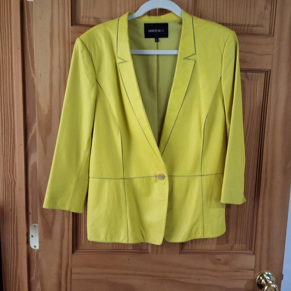 Lafayette New york 148 yellow leather Jacket